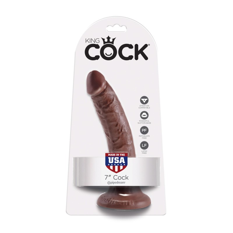 Dildo-cock 7 inch brown